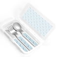 thumbnail image 4 of Kdxio blue Scarf Bear Toddler Utensils Set - Kids Silverware Set, Set Kids Utensils Set with Case for Preschooler Children, 4 of 8