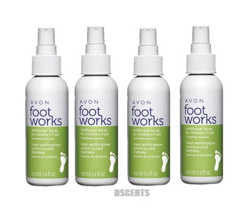 Lot of 4 - Avon Foot Works Healthy Antifungal Foot Spray Pump Bottle