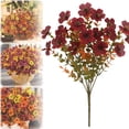 thumbnail image 2 of Cosmug Artificial Flowers Memorial Bouquet Plastic Silk Flowers for Cemetery Grave Outdoor Decoration Home Table Centerpieces Wedding Party Floral Decor 1 Artificial Flower, 2 of 9