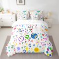 thumbnail image 2 of Mathematics Full Comforter Set - 7 Pieces Bed in a Bag Set,Physical Chemistry Math Bedding Sets Full with Science Students Globe Quilted Comforter,Flat Sheet,Fitted Sheet,Pillowcases, 2 of 5