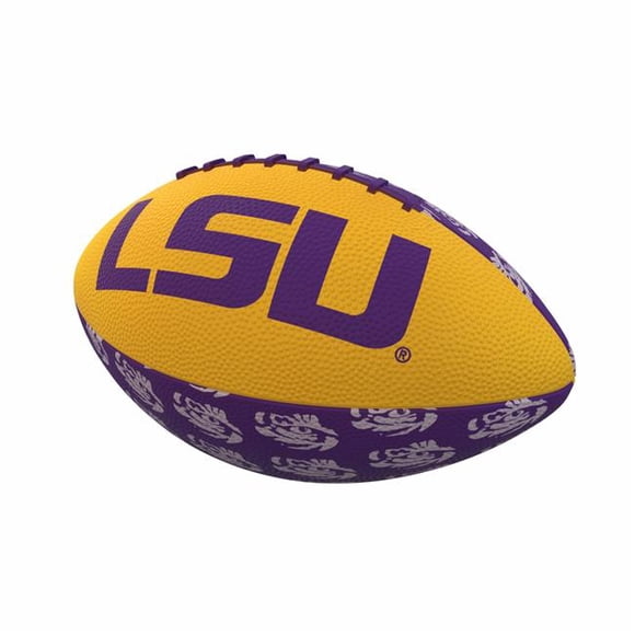 Logo Brands 162-93MR-3 Louisiana State University Repeating Mini-Size Rubber Football
