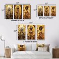 thumbnail image 4 of Designart "Floral Goddess of African Origin" African American Woman Wall Art Set Of 3 - Woman African American Gold Gallery Wall Set For Home Decor, 4 of 6
