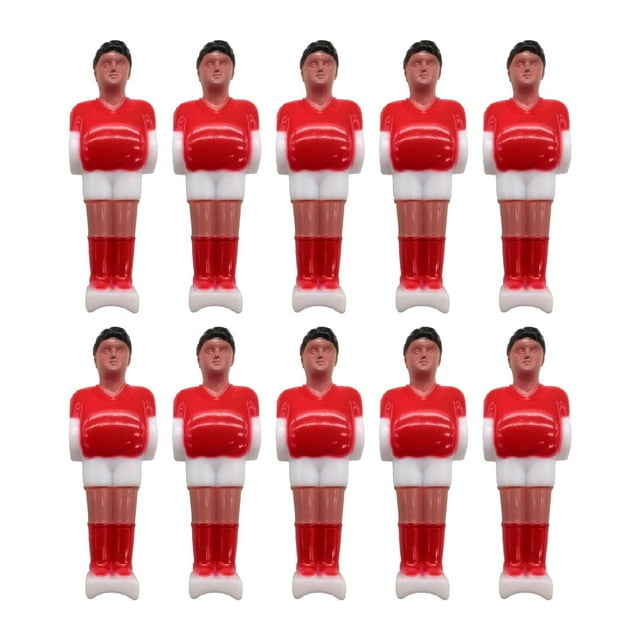 Juego de 1 futbolines para jugadores de fútbol, compacto, para entretenimiento deportivo Blanco rojo