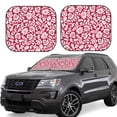 thumbnail image 6 of Kdxio Red Flowers Print 2-Piece Sun Shade Front Windshield - Foldable Car Front Window Sunshades For Most Sedans Suv Truck, 6 of 6