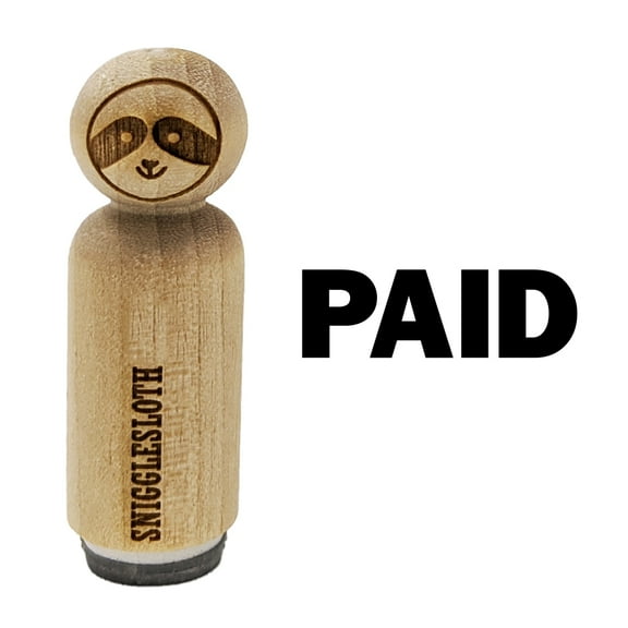 Paid Bold Text Solid Rubber Stamp for Scrapbooking Crafting Stamping - Mini 1/2 Inch