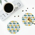 thumbnail image 5 of Pofeuu Funny Boats Print Leather Coasters Set of 6, Round Cups Mugs Mat Pad for Home Kitchen Heat Resistant Drink Coasters,Round Shape, 5 of 7