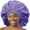 thumbnail image 1 of Donna Super Jumbo Gorro de Ducha Material Impermeable 1 Pieza para Mujeres o Hombres Gorro de Ducha para Juegos de Rodillos Envolturas de Seda Afros Twist y más Reutilizable 1 Pieza COLOR PÚRPURA, 1 of 5