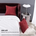 thumbnail image 4 of Deconovo Corduroy Fundas de cojines Juego de 4 – Machine Washable Home Decor for Sofa, Dormitorio | Dark Red, 24x24 Inch, 4 of 7