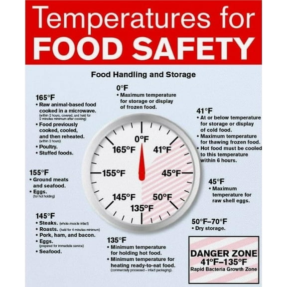 Wall Poster Temperature for Food Safety Poster for Room Aesthetic Posters & Prints on Wall Art Poster for Room Decor poster