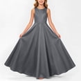 thumbnail image 2 of OGLCCG Junior Bridesmaid Dresses Flower Girl Dress for Teen Girls Formal Wedding Party Sleeveless Crew Neck Princess Long Dresses 0-13 Years, 2 of 5