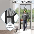 thumbnail image 3 of Striped magnetic soft screen door anti-mosquito screen door magnetic door curtain soft door curtain automatic closing door curtain 100x210cm white, 3 of 3