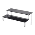 thumbnail image 2 of Acrylic Display Stand Riser Display Shelf for Figures Cupcakes and Dessert, Desktop Organizer for Cosmetic Items and Craft Show - Black 30cm 2 Tier, 2 of 4
