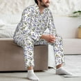 thumbnail image 7 of Sikiie Monkey Submarine Captain Mens Pajama Set, Soft Warm Long Sleeve Sleepwear, Cozy Button-Down Pjs for Men-X-Large, 7 of 7