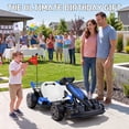 thumbnail image 5 of Licensed Porsche 24V Go Kart Ride on Toys Electric Go Kart for Boys Girls Age 6-12 Years Old, Blue, 5 of 10