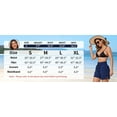 thumbnail image 2 of Sociala Women's Double Layer Swim Bottoms High Waisted Drawstring Bermuda Shorts Swimwear, 2 of 5