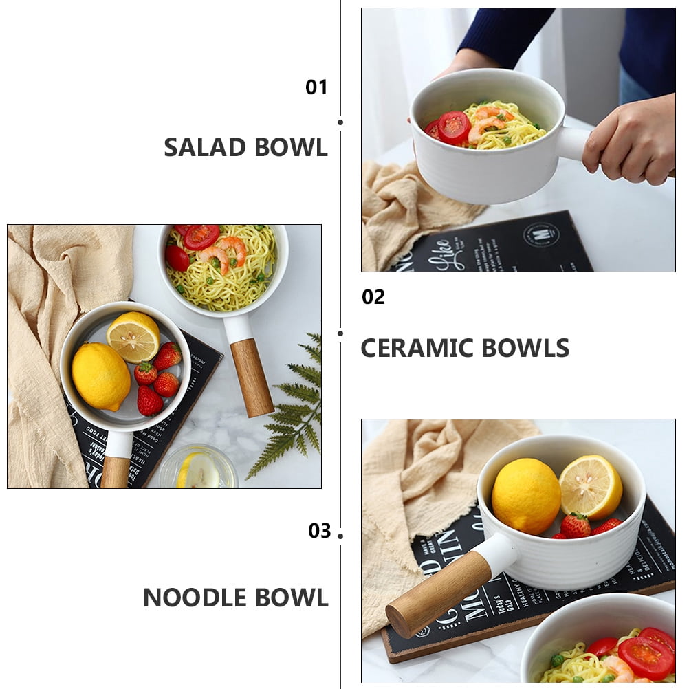 LABSERRON Ramen Noodle Bowls Ceramic Noodle Bowl Assorted Color 1Pack 10.8X5.9In