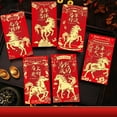 thumbnail image 1 of Pisexur Belleza Maquillaje Sobres rojos del Año Nuevo Chino 2026 - Año del Caballo (6 unidades)para mujeres y hombres, 1 of 8