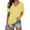 Yellow, variant on SHITINN Women's Shirts Short Sleeves V Neck Plain Color Soft Loose Fitting Summer T Shirts Women Womens Short Sleeve Blouses Tunic Tops