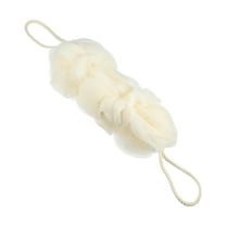 Unique Bargains 1 Pc Bath Shower Loofah Sponge Body Puffs for Bathroom Shower 11.42"x4.72"x2.36" Beige