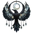 thumbnail image 2 of Clearance Under $5 2D Acrylic Crow Moon Hanging Decor Mystical Window Wall Art for Gothic Home Garden,1PC,White, 2 of 8