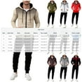 thumbnail image 2 of Mens 2 Piece Sweat Suits Full Zip Up Jacket and Pants Hooded Sweatshirt Workout Sets, 2XL, 2 of 3