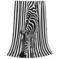 thumbnail image 2 of Balery Optical Zebra Illusion Manta de Felpa Suave y Acogedora – Cobija de Franela Aterciopelada para Cama, Lavable y Cálida para Sofá, Mascotas, Transpirable-60"x50", 2 of 7