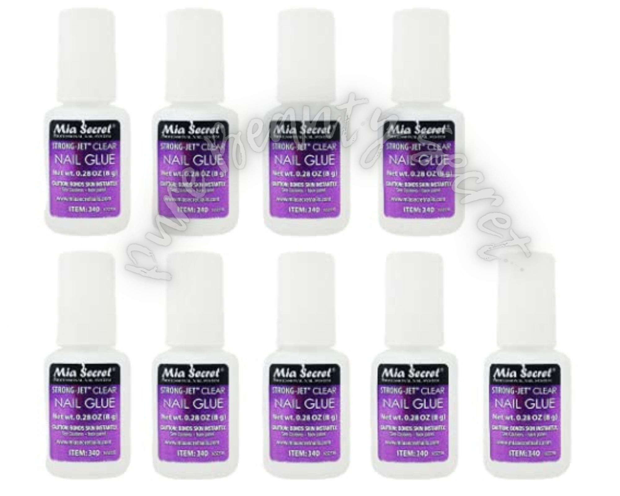 Mia Secret Strong-Jet Clear Nail Glue Brush-On Glue 8g (340) x 9