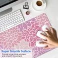 thumbnail image 4 of Long Mouse Pads for Desk,Pink Floral and Petal Pattern Desk Mats on Top Of Desks, Desk Mouse Pad Extra Large with 3mm Non-Slip Base and Stitched Edge for Gaming,Office,Work,Home 35.4"x15.7", 4 of 6
