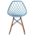 thumbnail image 2 of Fabulaxe Mid-Century Modern DSW Shell Dining Chair, Minimalist Design, Kids, Blue (Set of 1), 2 of 7