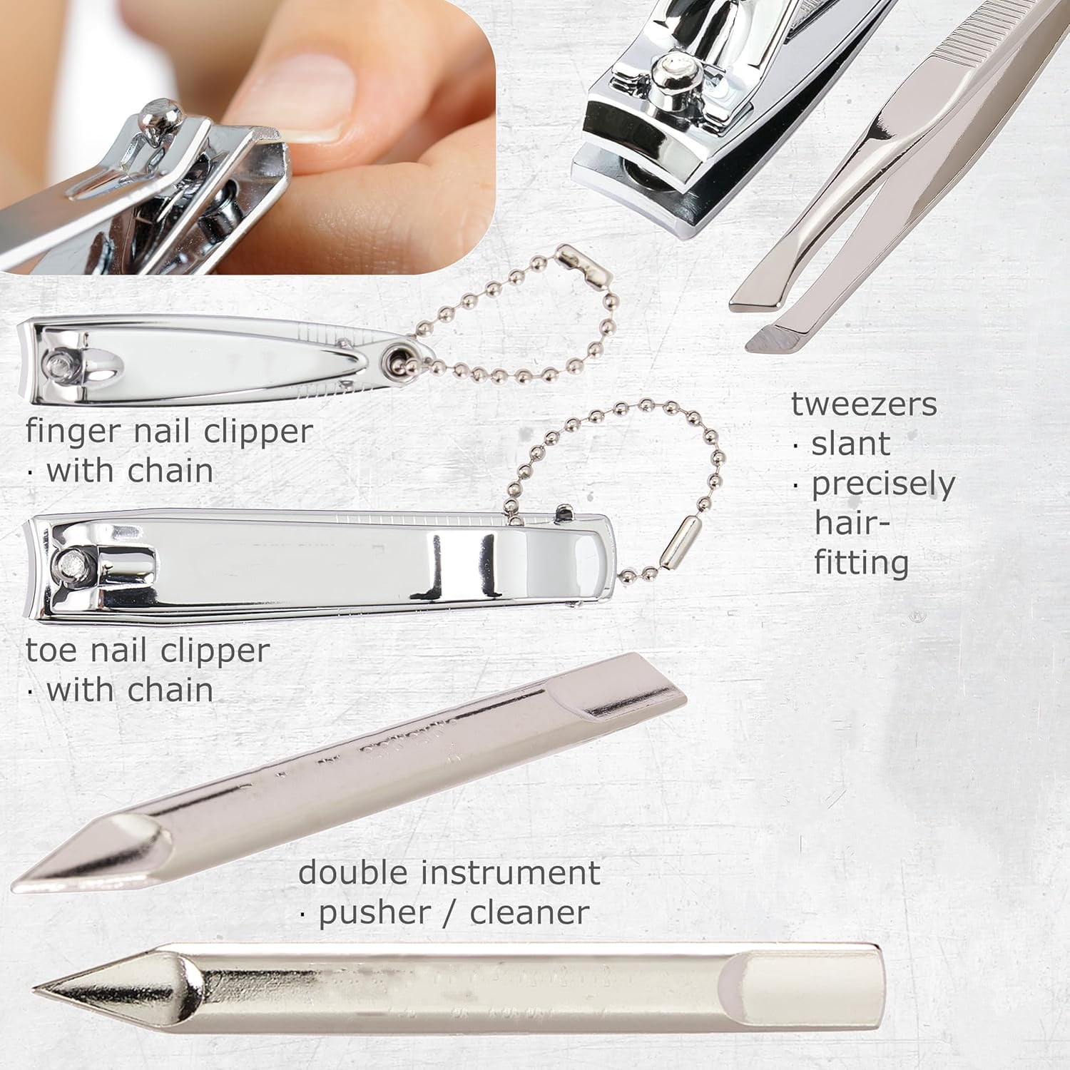 quality8 piece manicure pedicure grooming kit set for professional finger & toe nail care scissors clipper fashion leather case in gift box