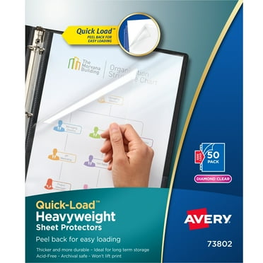 Avery Diamond Clear Sheet Protectors, Quick Load, 50ct (73802)