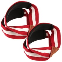 Phenofice Professional Gym Strap 1 Pair Red Cotton Webbing Wrist Protection