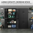 thumbnail image 6 of Fesbos Metal Storage Locking Cabinet with 4 Doors and 3 Adjustable Shelves,71" Lockable Tall Steel Garage Cabinet for Home Office,Living Room,Pantry, 6 of 9