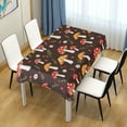 thumbnail image 4 of Yayeee Tablecloths 54" x 54" Rectangle Wrinkle Resistant Party Table Cover, Brown Mushroom Pattern, 4 of 8