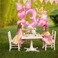thumbnail image 4 of Set de globos tipo princesa para decoración de fiesta de tercer cumpleaños para niñas, 4 of 7