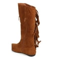 thumbnail image 3 of Liliana DA80 Women Knee High Calf Vertical Fringe Western Flat Riding Boot, 3 of 5