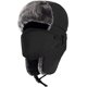 thumbnail image 1 of Sombrero de piel sintética oso de fresa invierno con máscara facial desmontable a prueba de viento, 1 of 3