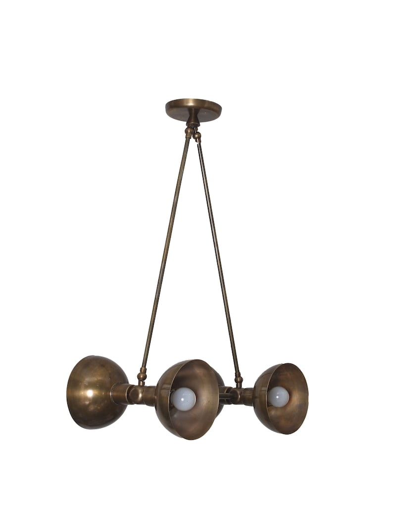 4 Light Modern Raw Brass chandelier light Fixture