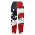 thumbnail image 5 of Hvot&aat Women's Harem Pants Red Galaxy Nebula Independence Day Printed Trousers High Waisted Jogger, 5 of 5