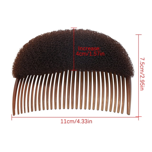2PCS Hair Clip Plastic Insert Comb Hair Pad Hair Implement Bangs Heightening Pad