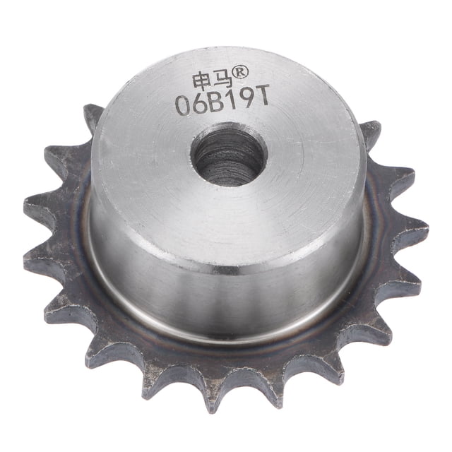 Unique Bargains 19 Teeth Sprocket Single Strand 3/8' Pitch, 10mm Bore Carbon Steel