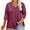 Purple, variant on Loopsun Womens Summer Top Plus Size, T Shirts for Women, Women Plus Size Top V Neck 3/4 Sleeve Casual Tshirts Loose Basic Tunic Tees Black L