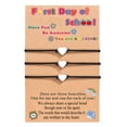 thumbnail image 2 of 3PCS Back To School Season Stainless Steel Bracelets Hollowed Out Set With Card Rope Woven Bracelets, 2 of 8