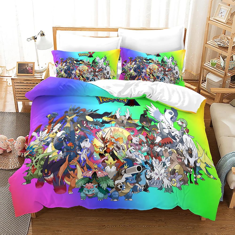 Po18 3d Printed Pokemon 2/3pcs Bedding Set Duvet Cover Quilt Cover