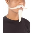 thumbnail image 4 of HPO Men's Synthetic Hair Long White Mustache and Goatee Set Cosplay Facial, 4 of 13