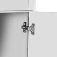 thumbnail image 6 of Modern White Tall Storage Cabinet with Doors & 4 Shelves for Living Room, Kitchen, Office, Bedroom, Bathroom - Stylish and Functional Furniture, 6 of 10