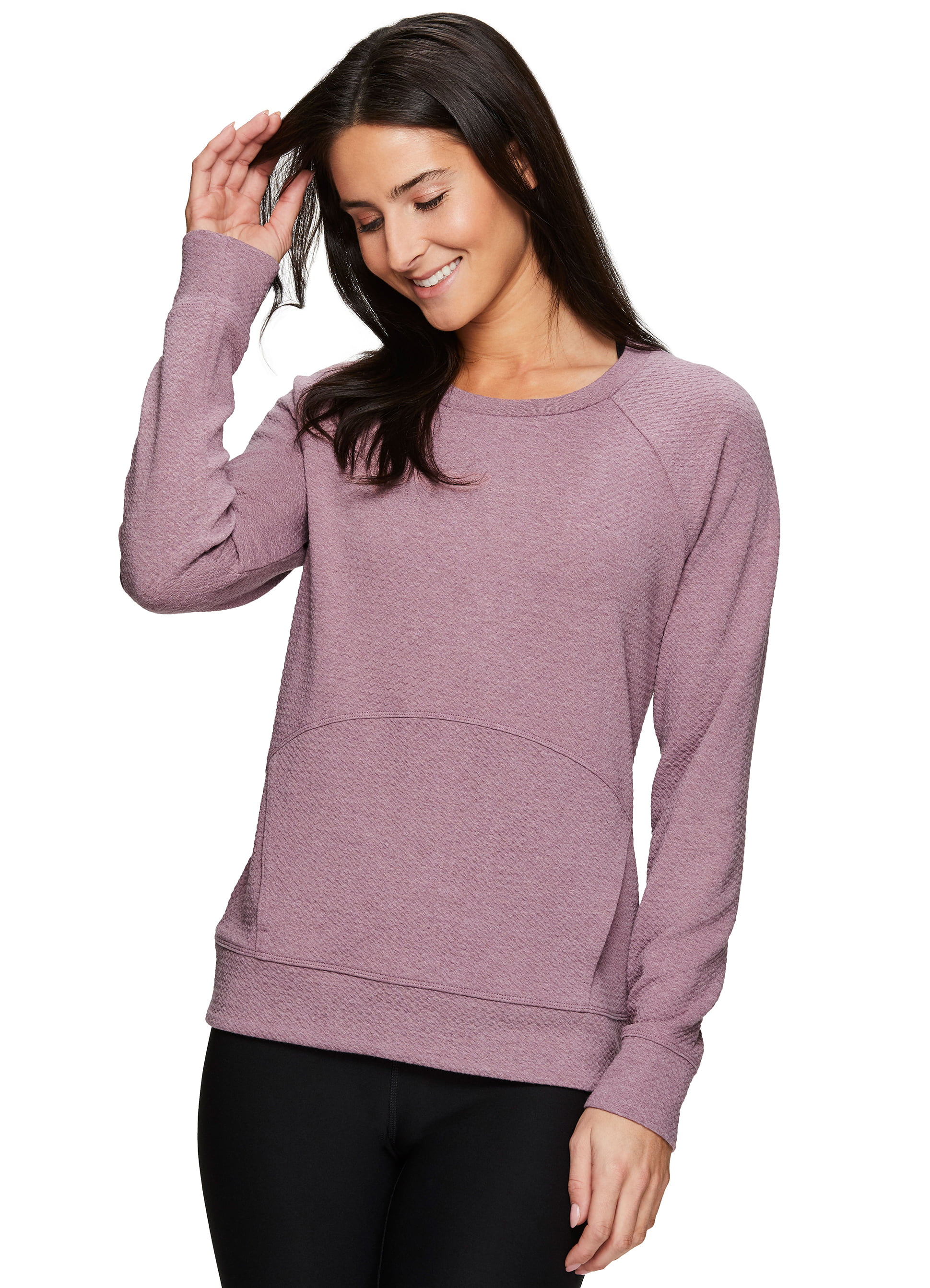 RBX Active Womens Active Mid Weight Long Sleeve Pullover 