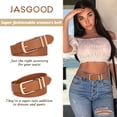 thumbnail image 4 of JASGOOD 3 Pack Womens Belts Fashion Leather Belts for Jeans Pants Dresses, 4 of 12