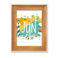 thumbnail image 1 of June Month Season Illustration Desktop Wooden Photo Frame Display Picture Art Painting Multiple Sets, 1 of 3