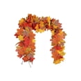 thumbnail image 2 of Thanksgiving Rattan Maple Leaf Decor - 68-Inch Orange Faux Fall Leaf Hanging Decoration for Mantle, Wreath, and Holiday Landscaping, 2 of 6